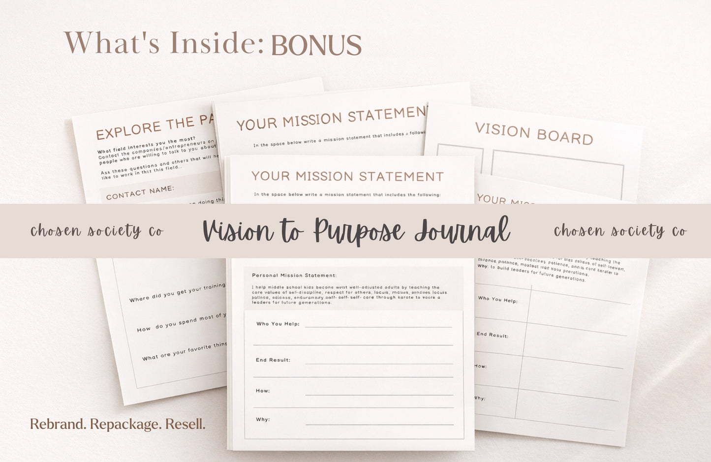 Healthy Living Planner Bundle (Editable PLR Templates for Meal Planning & Fitness)