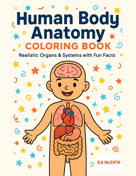 Human Body Anatomy Coloring Book for Kids | Fun Facts & Learning