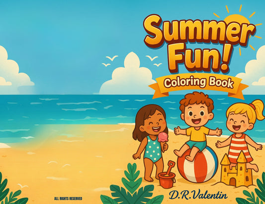 Summer Fun! Kids Printable 10 Page Coloring Book – Ready to Print