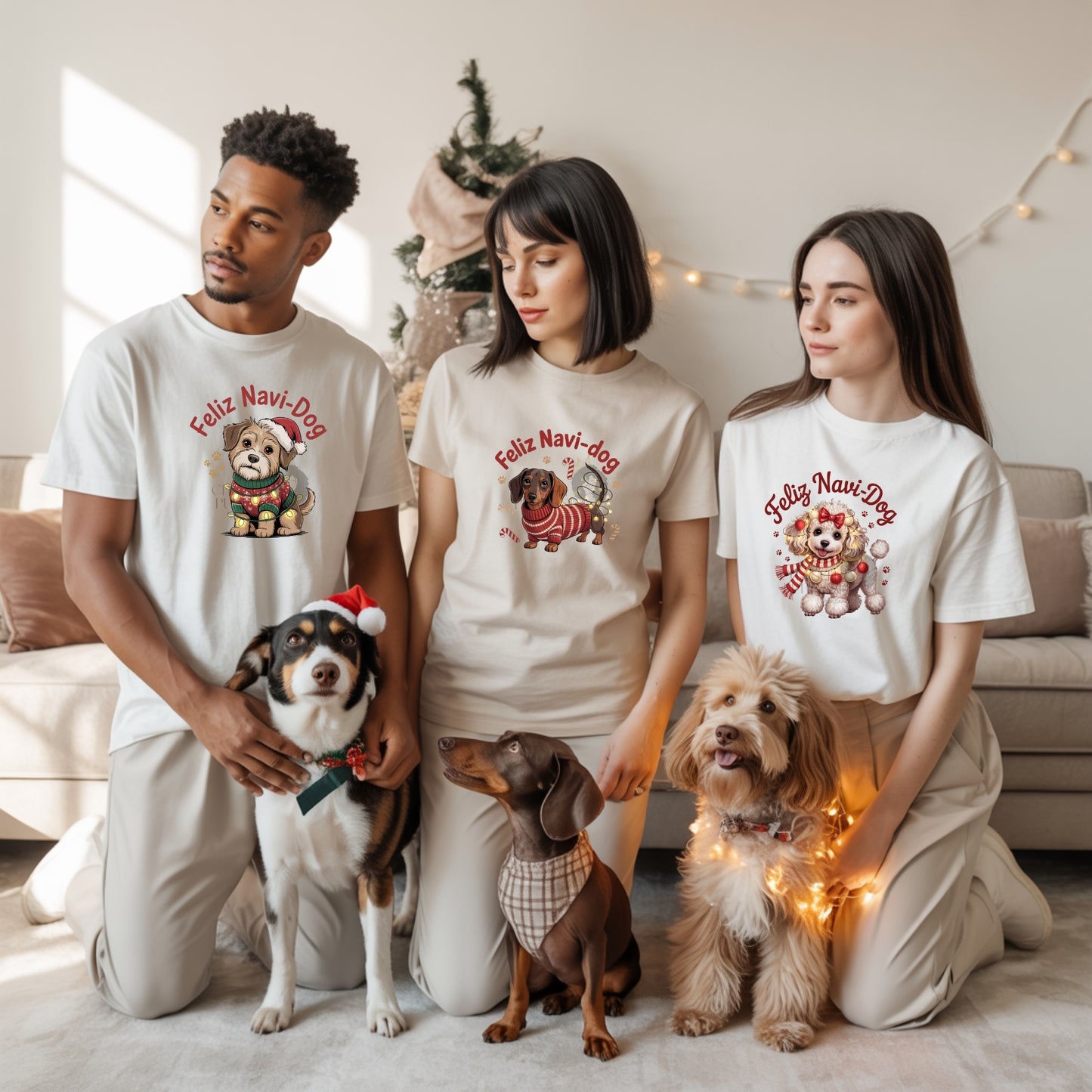 Feliz Navi-Dog Christmas Design Bundle | 30 PNG & JPG Files, 14 Dog Breeds | Holiday T-Shirt, Sticker & Wall Art Graphics (Commercial Use Only)