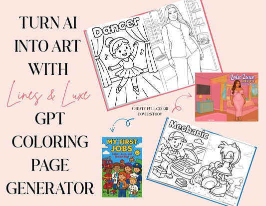 Lines & Luxe: Custom Coloring Pages & Covers | Faith, Kid-Friendly, Fun & Fantasy Coloring Pages in Print-Ready Style