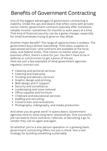 Certified & Paid: How to Start a Business Securing Government Contracts (For You and Your Clients)