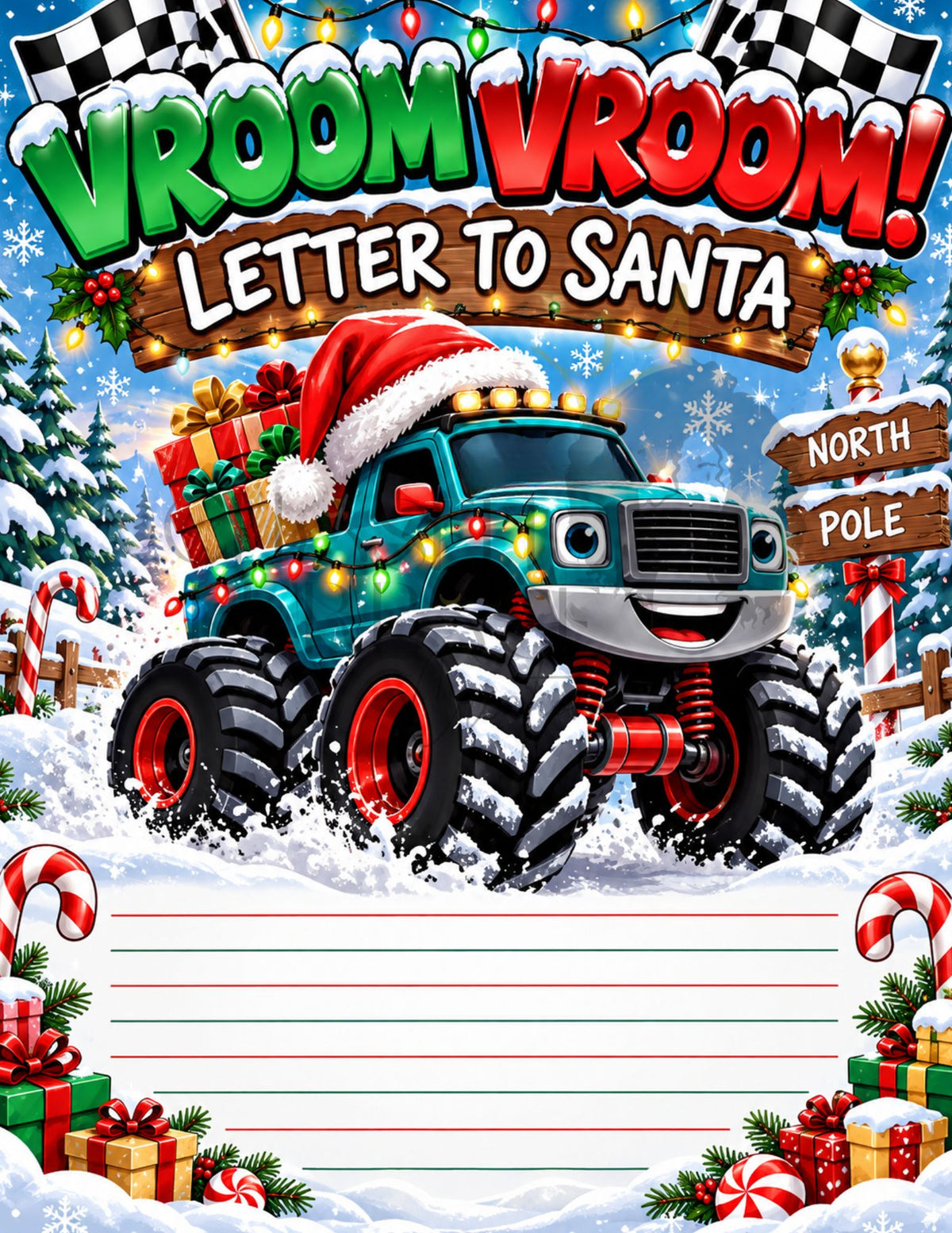 100 Kids Christmas Letters | Stationery Bundle | Letters to Santa, Wish Lists, Milk & Cookies | Resell Rights