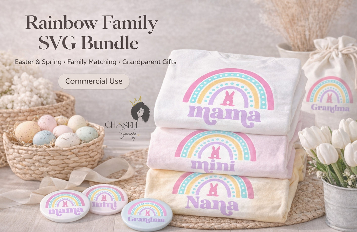 Easter SVG & PNG Graphics Bundle – 80+ Designs with Porch & Door Sign Files (Commercial Use)