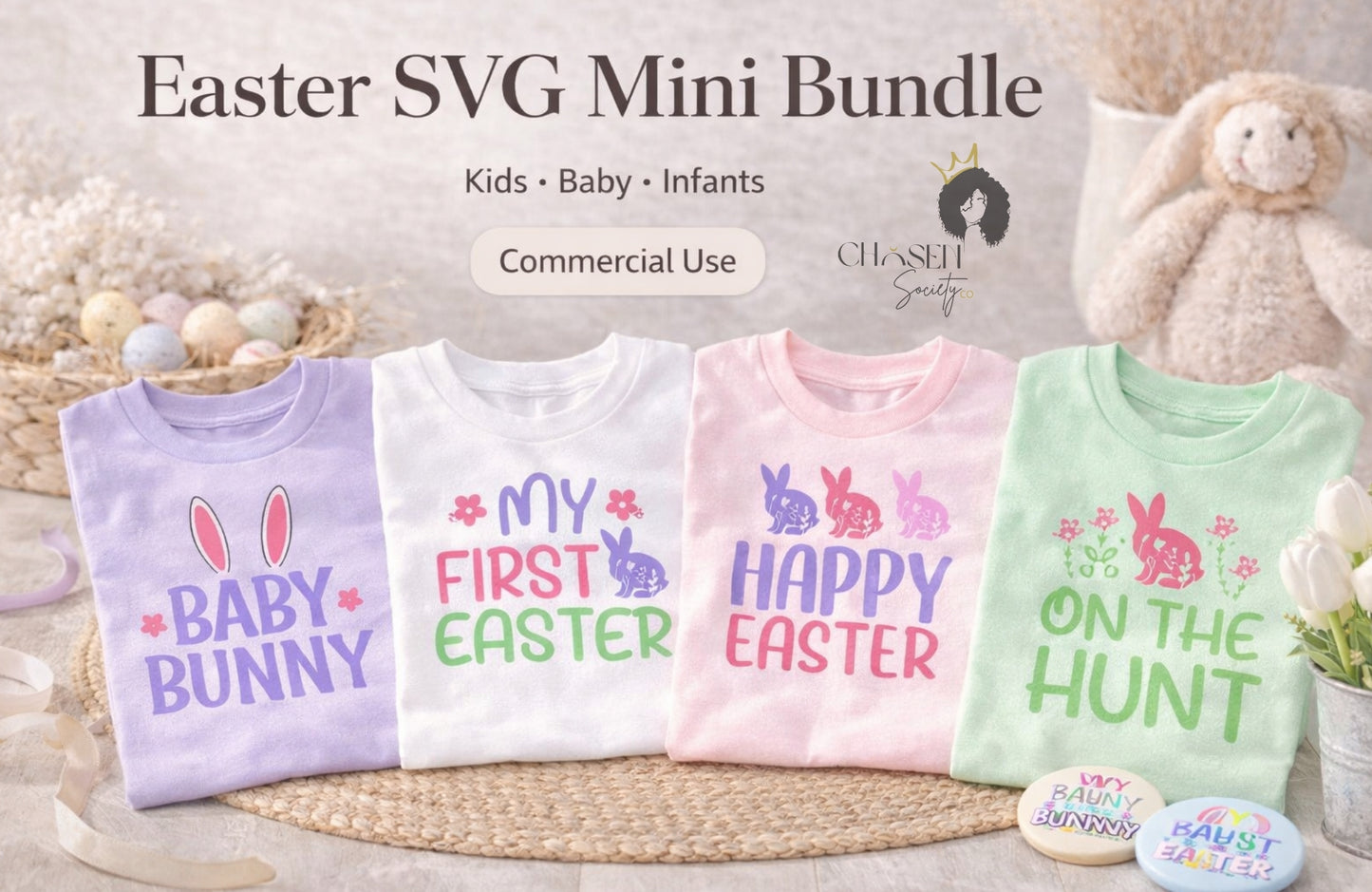 Easter SVG & PNG Graphics Bundle – 80+ Designs with Porch & Door Sign Files (Commercial Use)