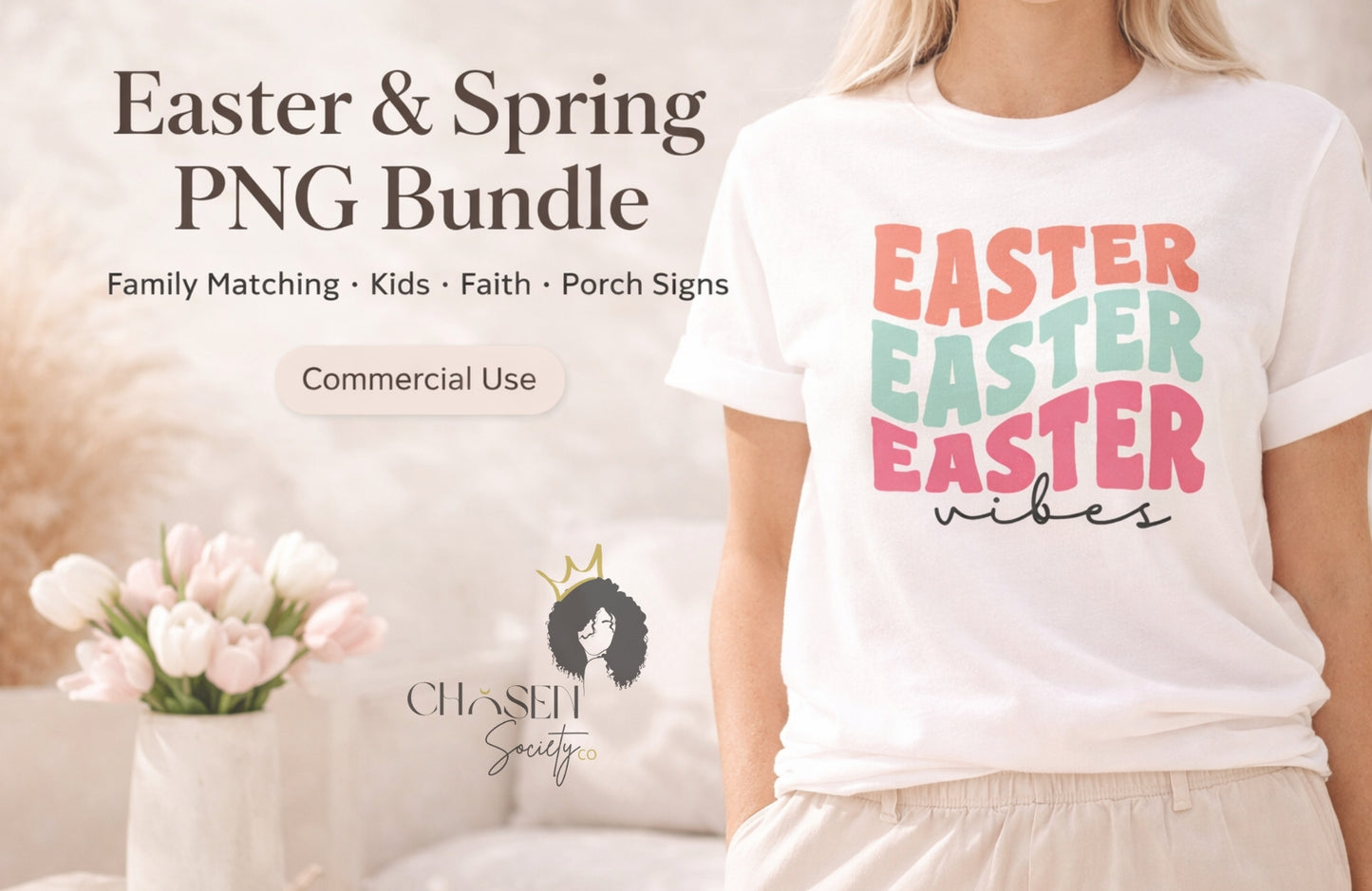 Easter SVG & PNG Graphics Bundle – 80+ Designs with Porch & Door Sign Files (Commercial Use)