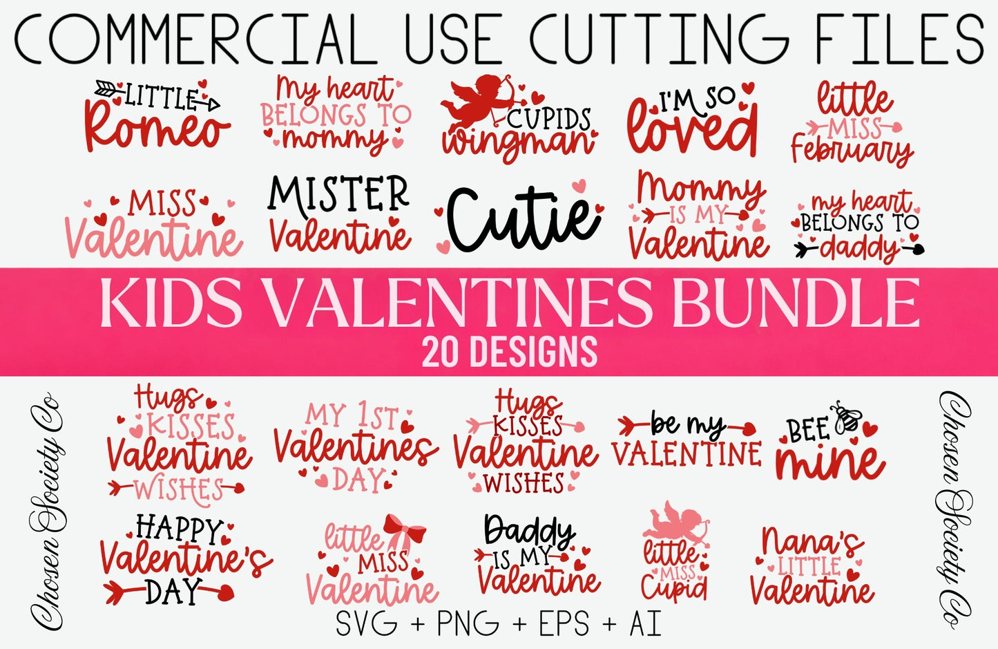 Valentine’s Day SVG & PNG Bundle – 50 Designs for Kids, Apparel & Gifts (Commercial Use)