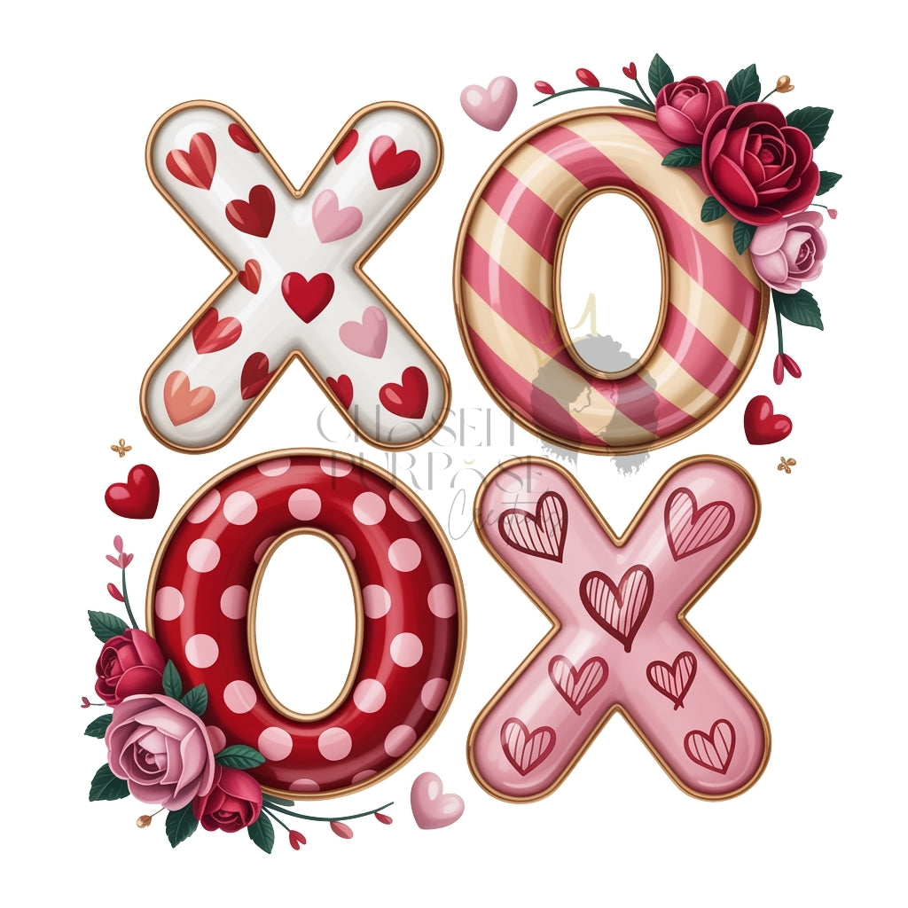 Valentine’s Day PNG Bundle | Love, XOXO, Be Mine & Stay Sweet Designs | High-Resolution Sublimation & POD Graphics