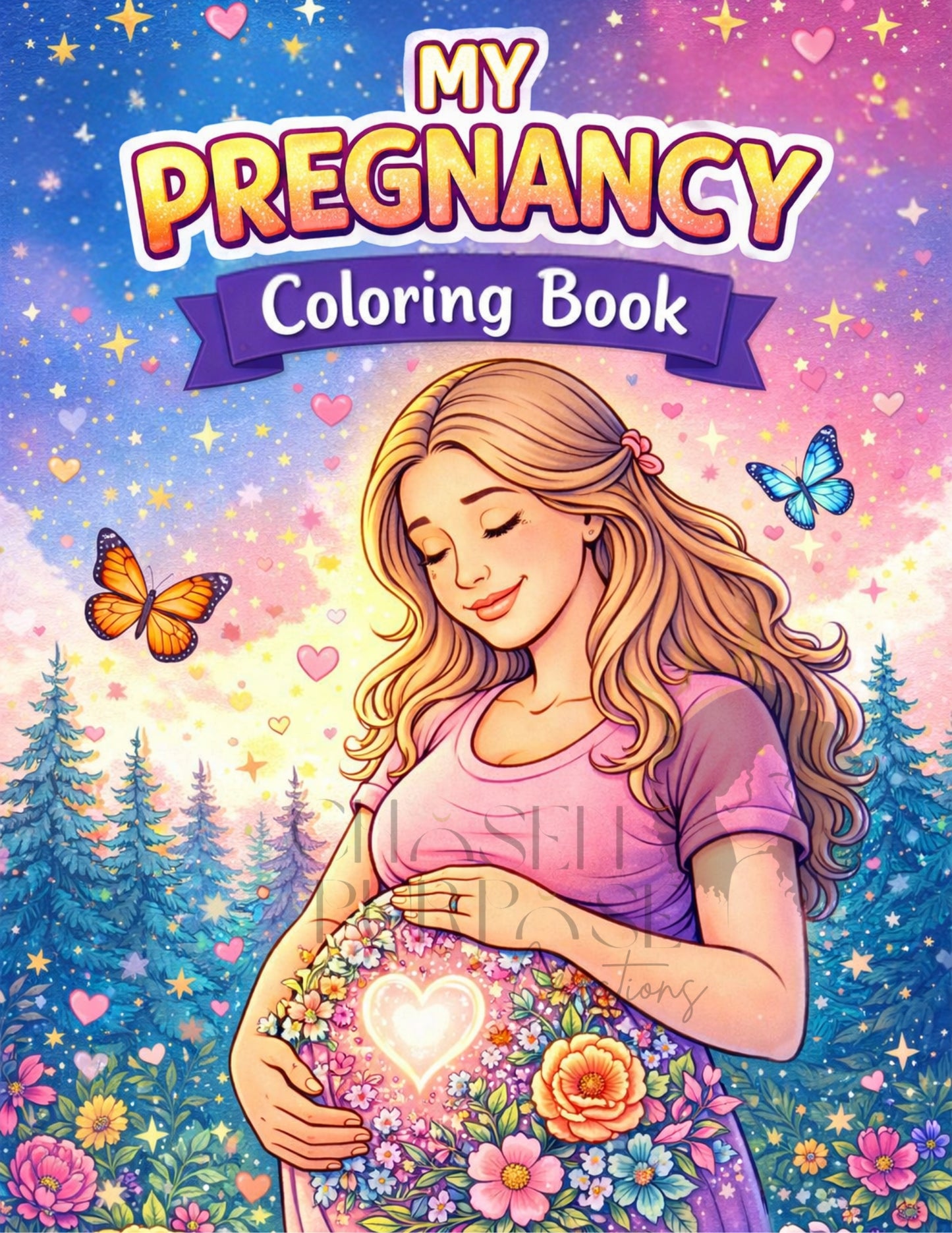 My Pregnancy PLR Bundle – Pregnancy Coloring Book, Journal & Baby Memory Book (Canva Templates)