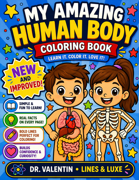 My Amazing Body Coloring Book for Kids | Human Body Learning for Ages 5–10