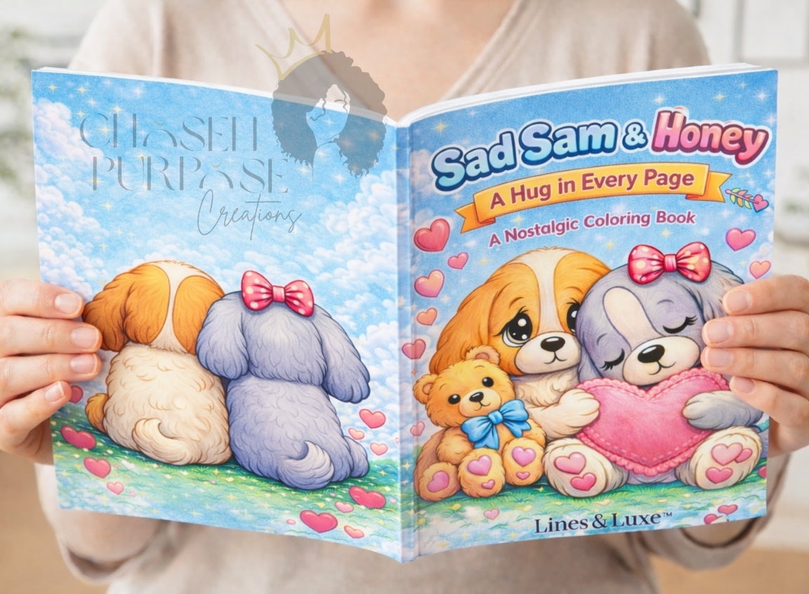 Sad Sam & Honey (Inspired) – A Hug in Every Page | Nostalgic Valentine Coloring Book