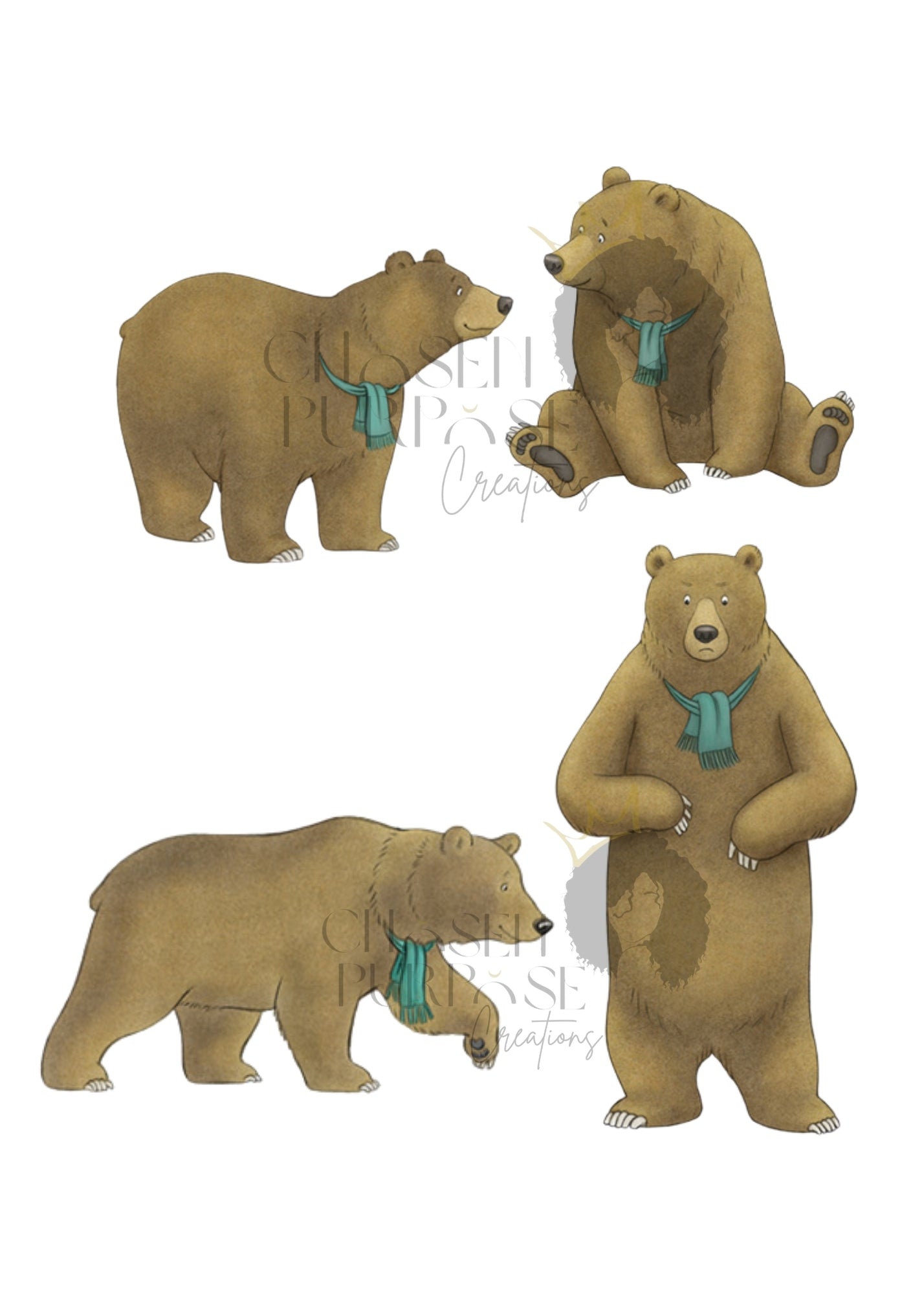 We’re Going on a Bear Hunt Birthday Invitation & Clip Art Bundle | Canva Editable Party Set