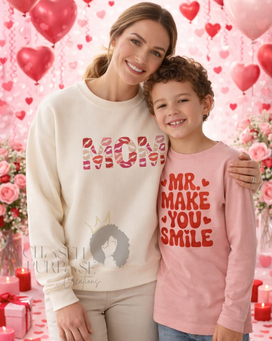 Mommy & Me Valentine’s Day PNG Bundle | Love You More, XOXO, MOM & Kids Matching Shirt Designs | Family Valentine Graphics