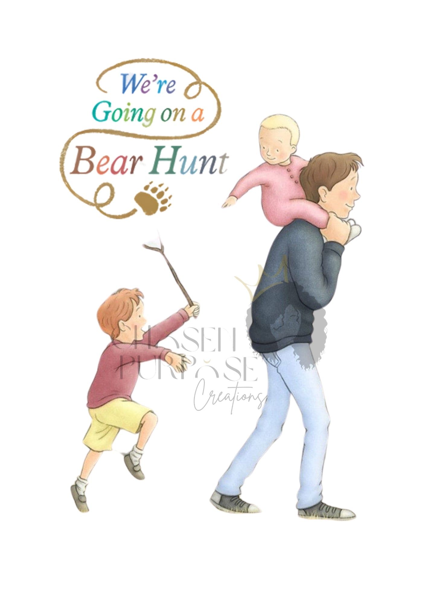 We’re Going on a Bear Hunt Birthday Invitation & Clip Art Bundle | Canva Editable Party Set