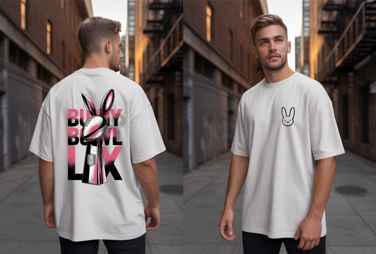 Bunny Bowl LX PNG Design Bundle – Football Bunny Graphic for Apparel & POD (Commercial Use)