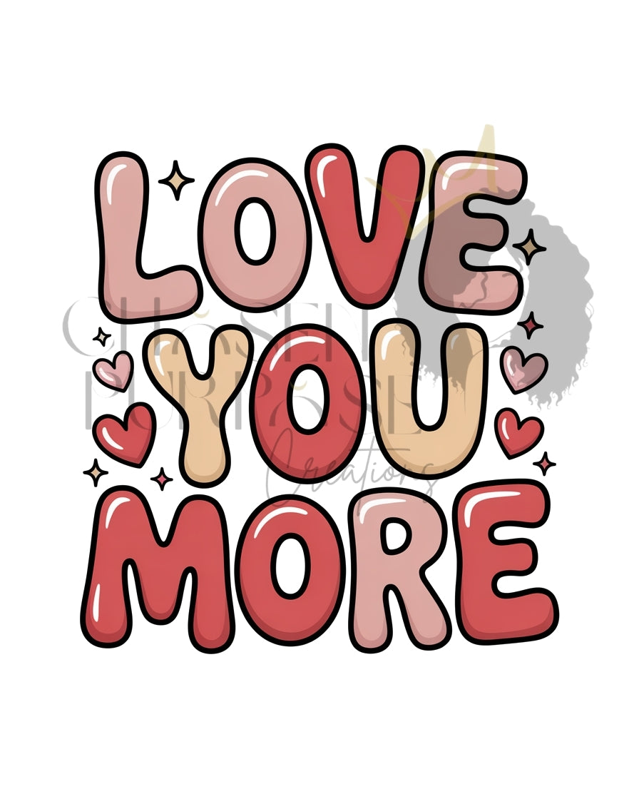 Mommy & Me Valentine’s Day PNG Bundle | Love You More, XOXO, MOM & Kids Matching Shirt Designs | Family Valentine Graphics