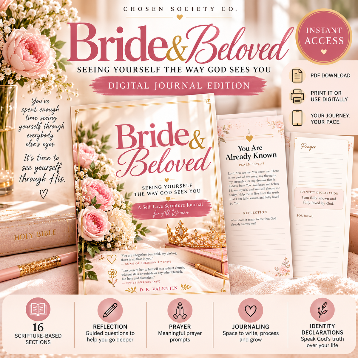 Bride & Beloved | Self-Guided Scripture Journal for Women — Digital Edition
