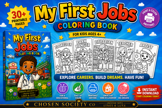My First Jobs Coloring & Activity Book for Kids Ages 4–8 – 30+ Page Printable Career Coloring Book (Foldable PDF, Screen-Free)