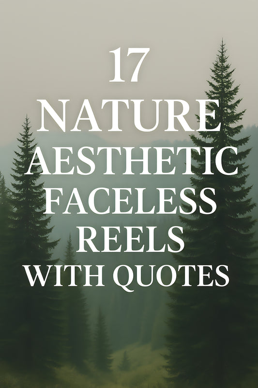 17 Nature Aesthetic Faceless Reels with Quotes – PLR Freebie