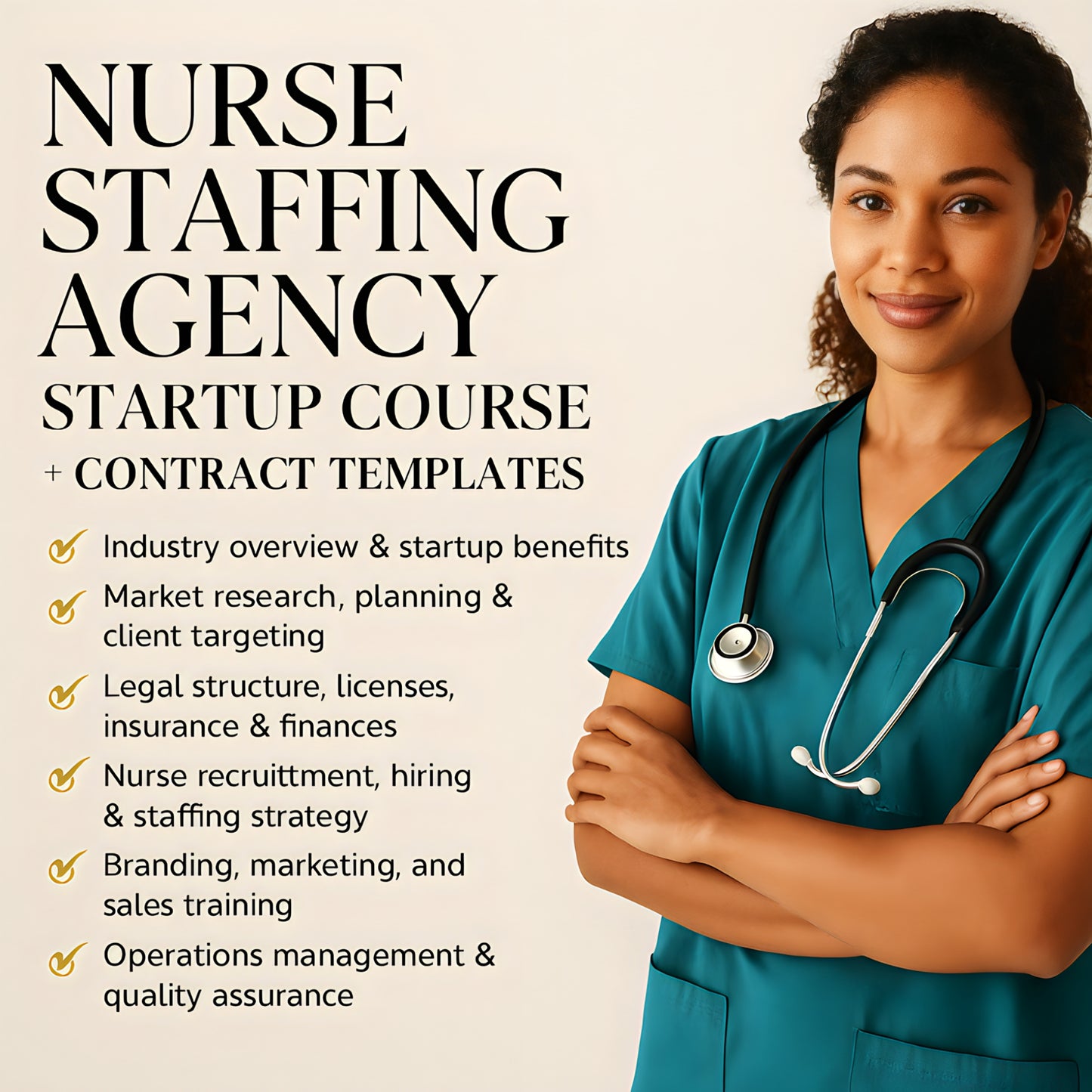 Nurse Staffing Agency Startup Course + Contract Templates