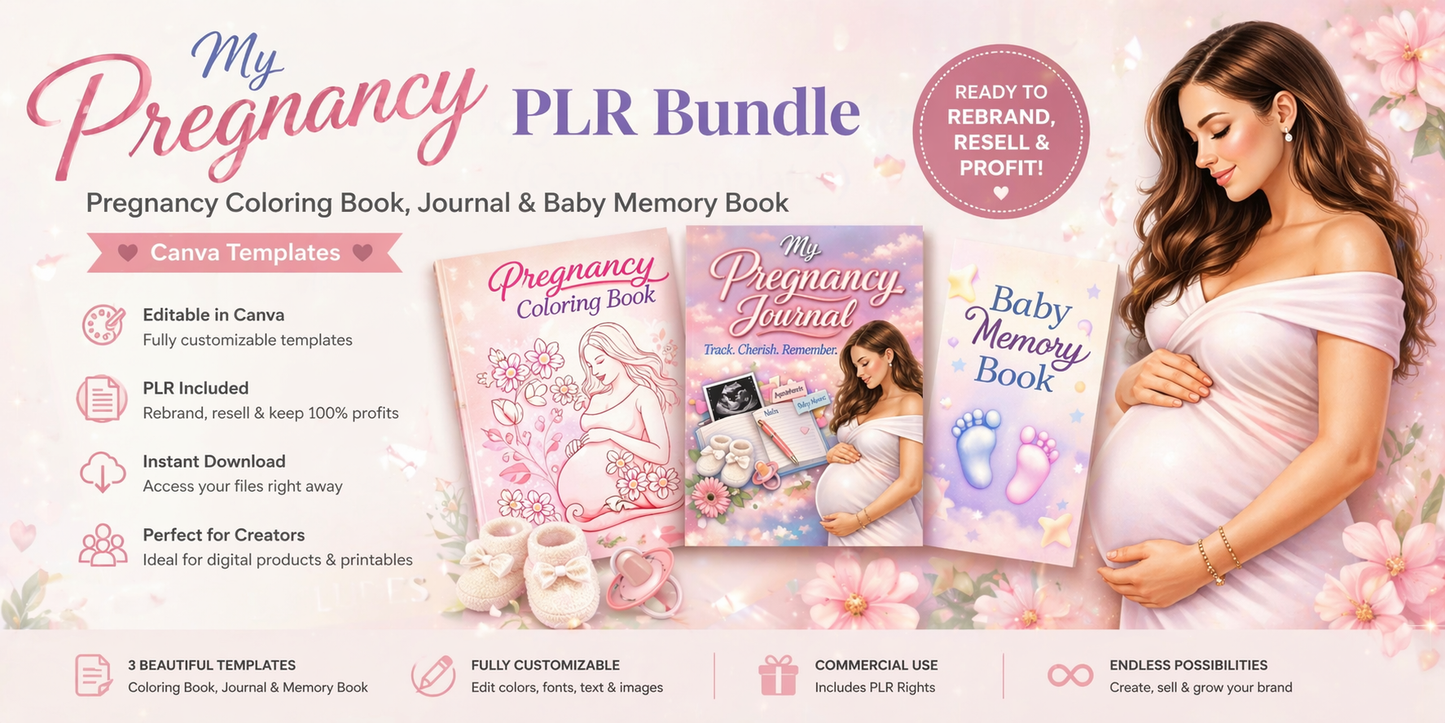 Social Media & Branding Canva Template Bundle (Editable PLR)