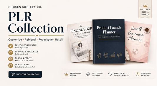 PLR Digital Business Planner Bundle – Product Launch, Small Business & Online Shop Planner (Rebrand & Resell Rights)
