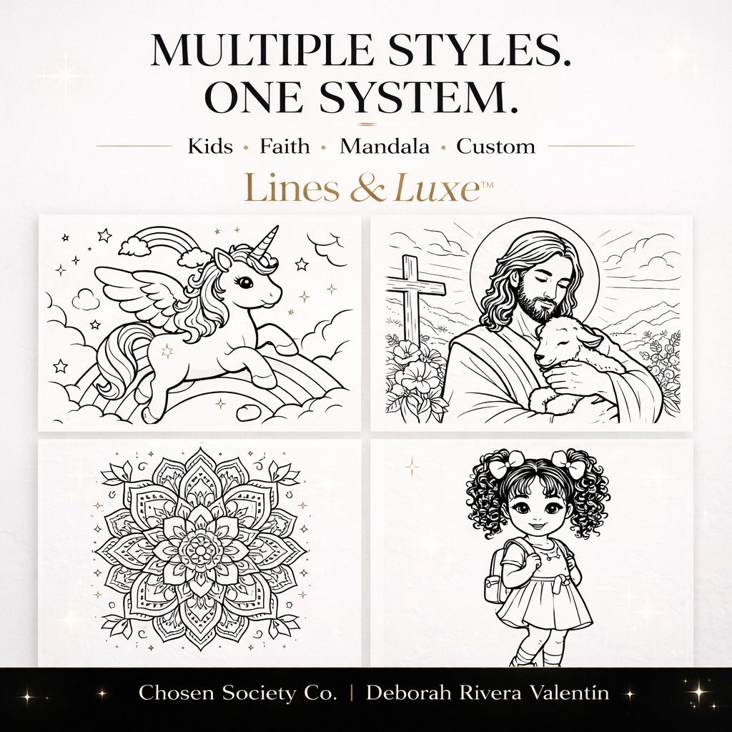 Lines & Luxe™ | Custom Coloring Pages, Photo to Coloring Page & KDP Design Tool