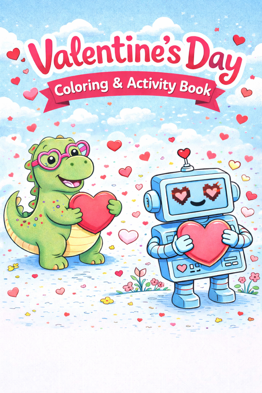 Valentine’s Day Kids Activity Book – 11 Printable Pages (PLR - Rebrand & Resell)