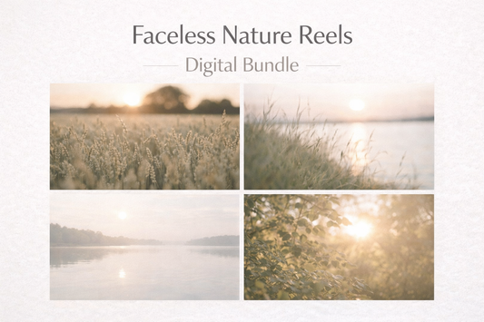Faceless Nature Reels Bundle (PLR) | 20 Aesthetic Videos with Inspirational Quotes