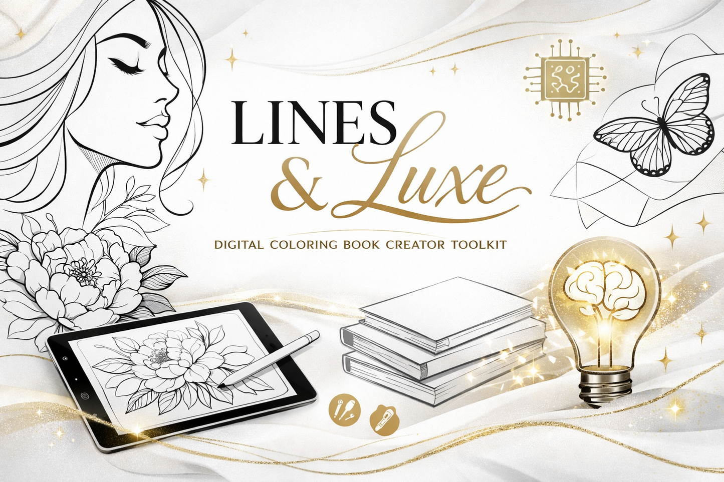 Lines & Luxe™ Custom Coloring Pages & Covers | Upload Your Photo → Print-Ready Line Art | Faith, Kids & Fantasy Styles