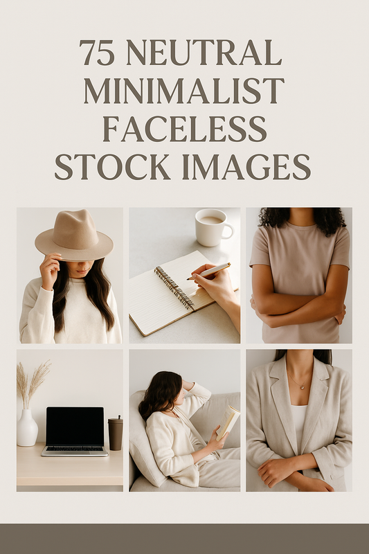 75 Neutral Minimalist Faceless Stock Images – Lifestyle & Workspace Aesthetic