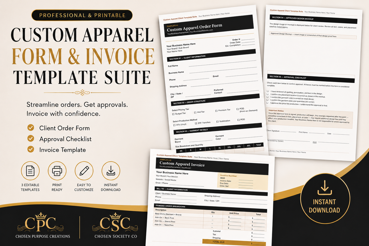 Custom Apparel Business Toolkit – T-Shirt Pricing Guide & Client Templates