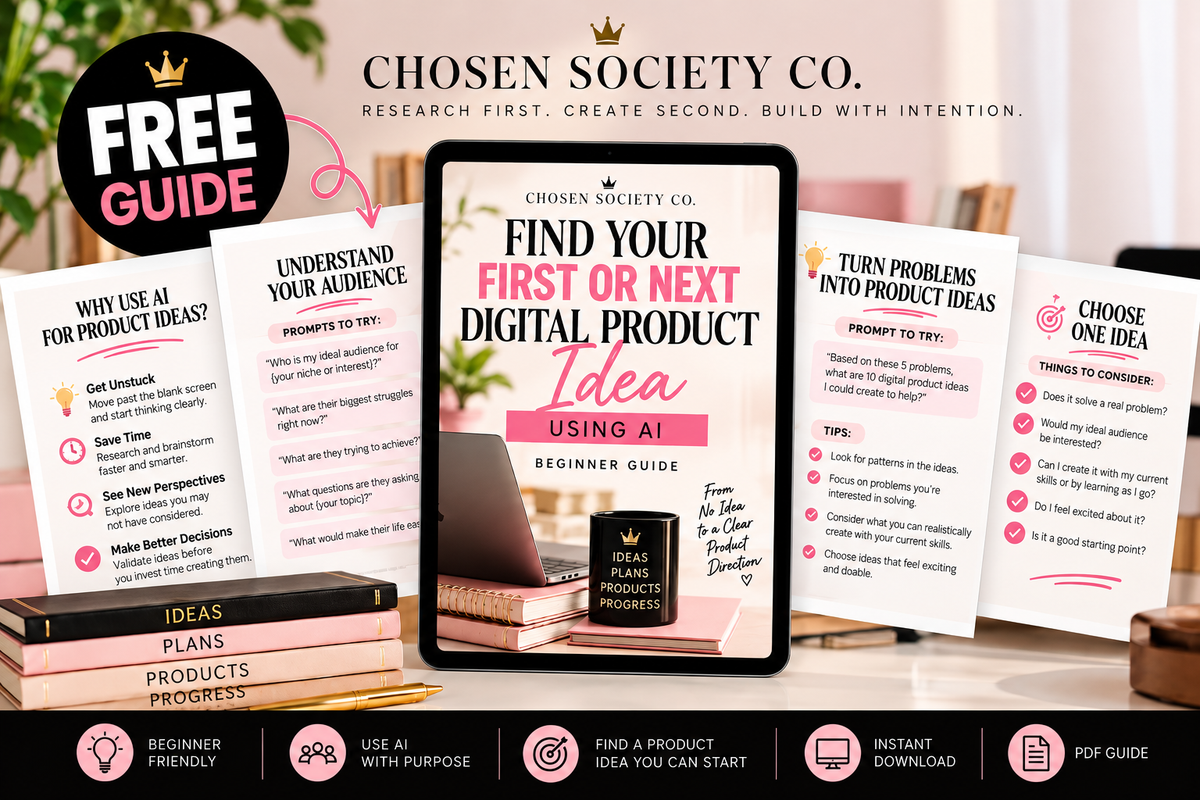 Find Your First or Next Digital Product Idea Using Claude| Beginner Guide