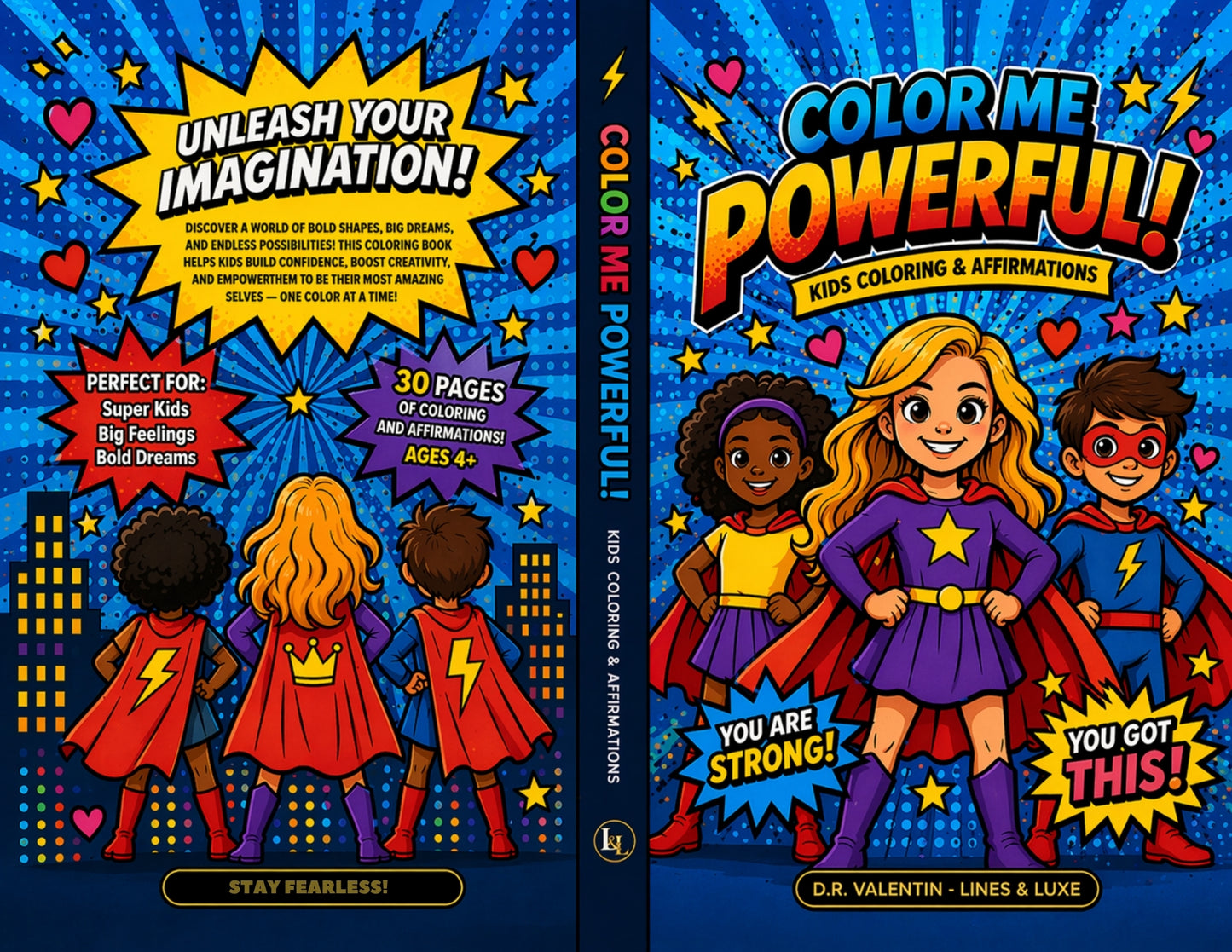 Color Me Powerful – My First Pop Art Superhero Coloring Book ( For Girls Ages 4+) TWO FREE BONUS POSTERS INSIDE!!