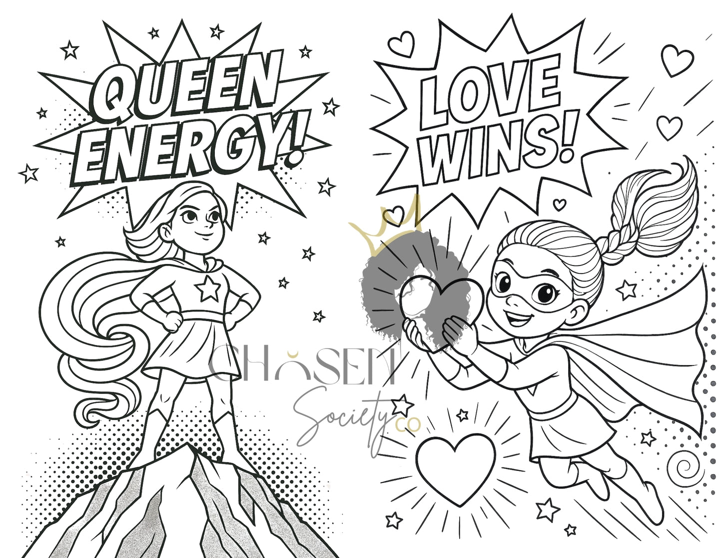 Color Me Powerful – My First Pop Art Superhero Coloring Book ( For Girls Ages 4+) TWO FREE BONUS POSTERS INSIDE!!