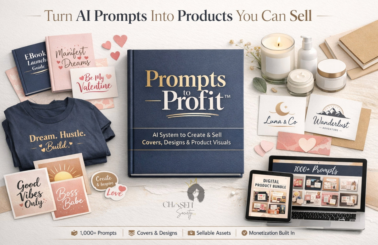 Prompts to Profit™ – AI Digital Product Creation System (1,000+ Prompts to Design, Build & Sell)