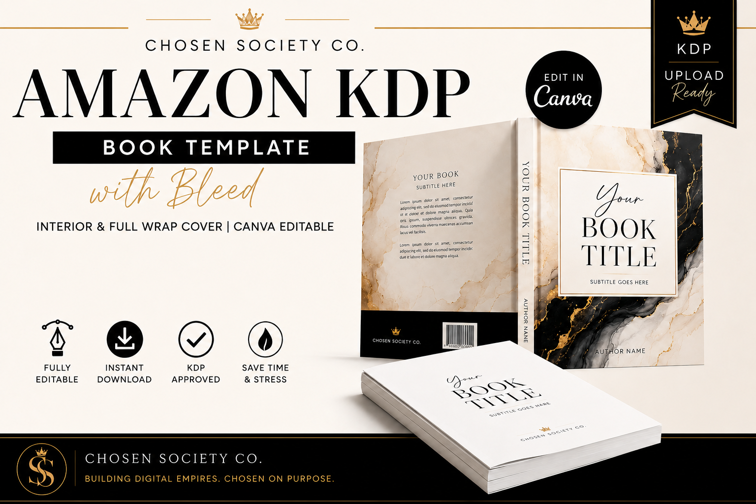 Amazon KDP 8.5x11 Canva Template – Interior + Full Wrap with Bleed ...