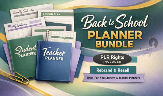 Back to School Planner Bundle PLR to Rebrand & Resell