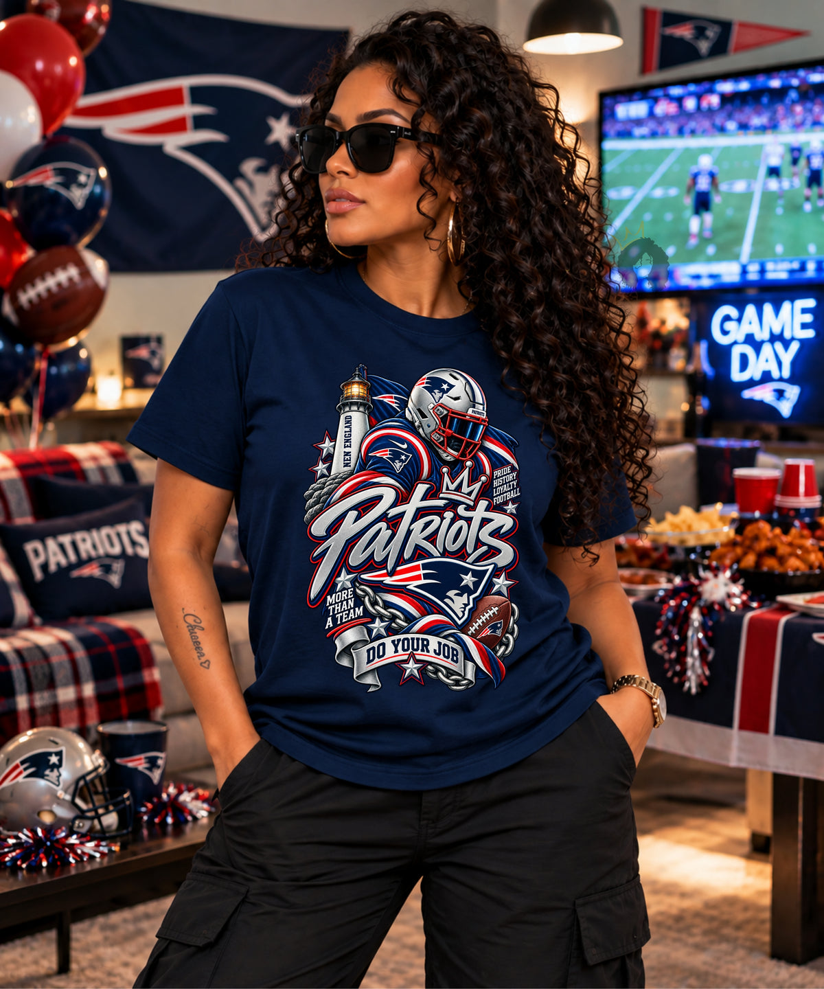 New England Patriots Game Day T-Shirt & Hoodie | Football Fan Apparel