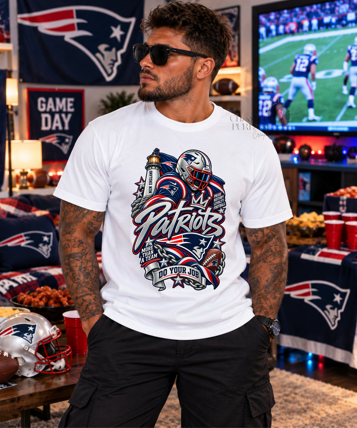New England Patriots Game Day T-Shirt & Hoodie | Football Fan Apparel