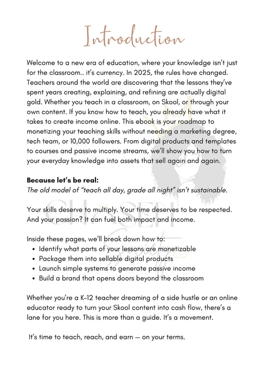 From Classroom to Clicks: A Teacher’s Guide to Selling What You Know