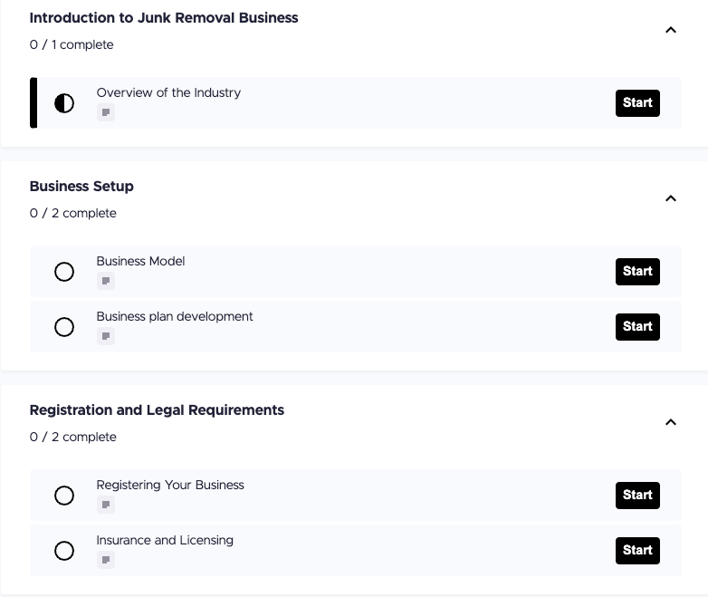 Junk Removal Business Starter Course