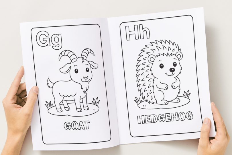A-Z Animal Coloring Book for Kids (Ages 3–7) – Fun Alphabet Learning with Cute Animals