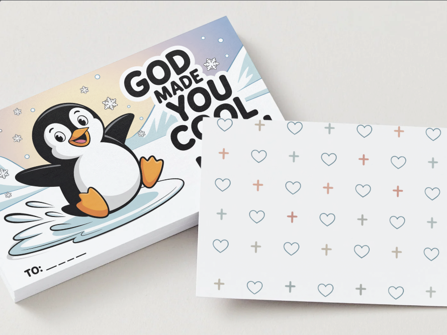 12 Christian Kids Valentine’s Day Cards + Printable Back Patterns | Faith-Themed Classroom Cards for Kids | Instant JPG Download