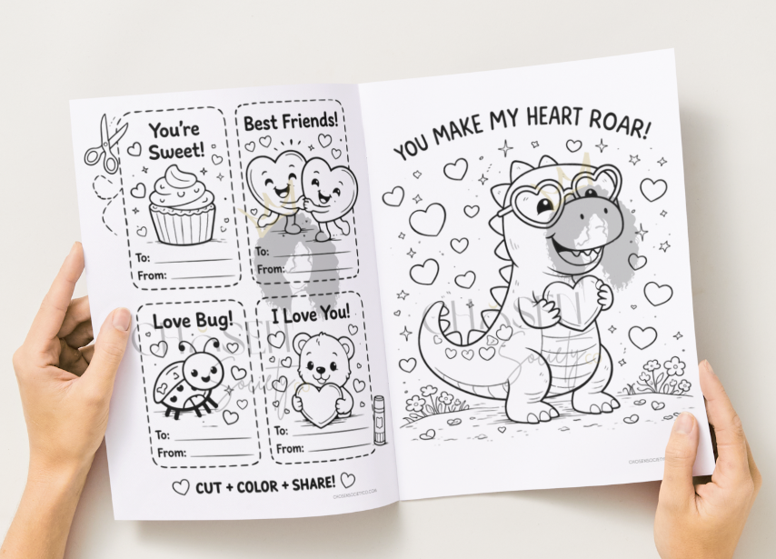 Valentine’s Day Kids Activity Book – 11 Printable Pages (PLR - Rebrand & Resell)