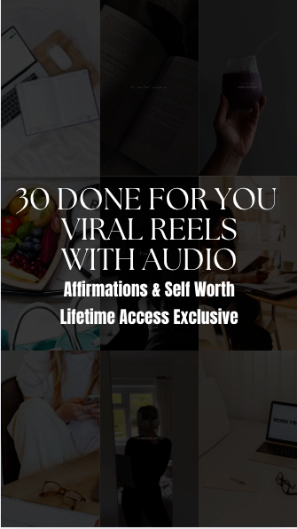 30 Done-For-You Reels + PLR (With Text & Audio) | Instant Content Bundle