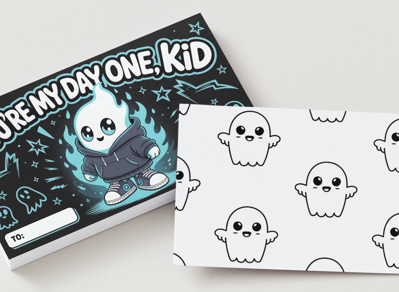 24 Chibi Spooky Valentine’s Cards Bundle | 12 Girls + 12 Boys | Canva Template Included for Name Customization | Printable Kids Cards (Personal Use Only)