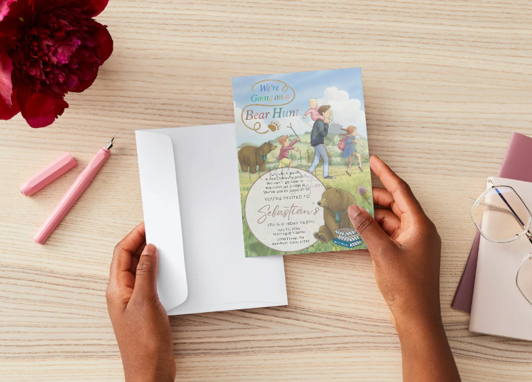 We’re Going on a Bear Hunt Birthday Invitation & Clip Art Bundle | Canva Editable Party Set