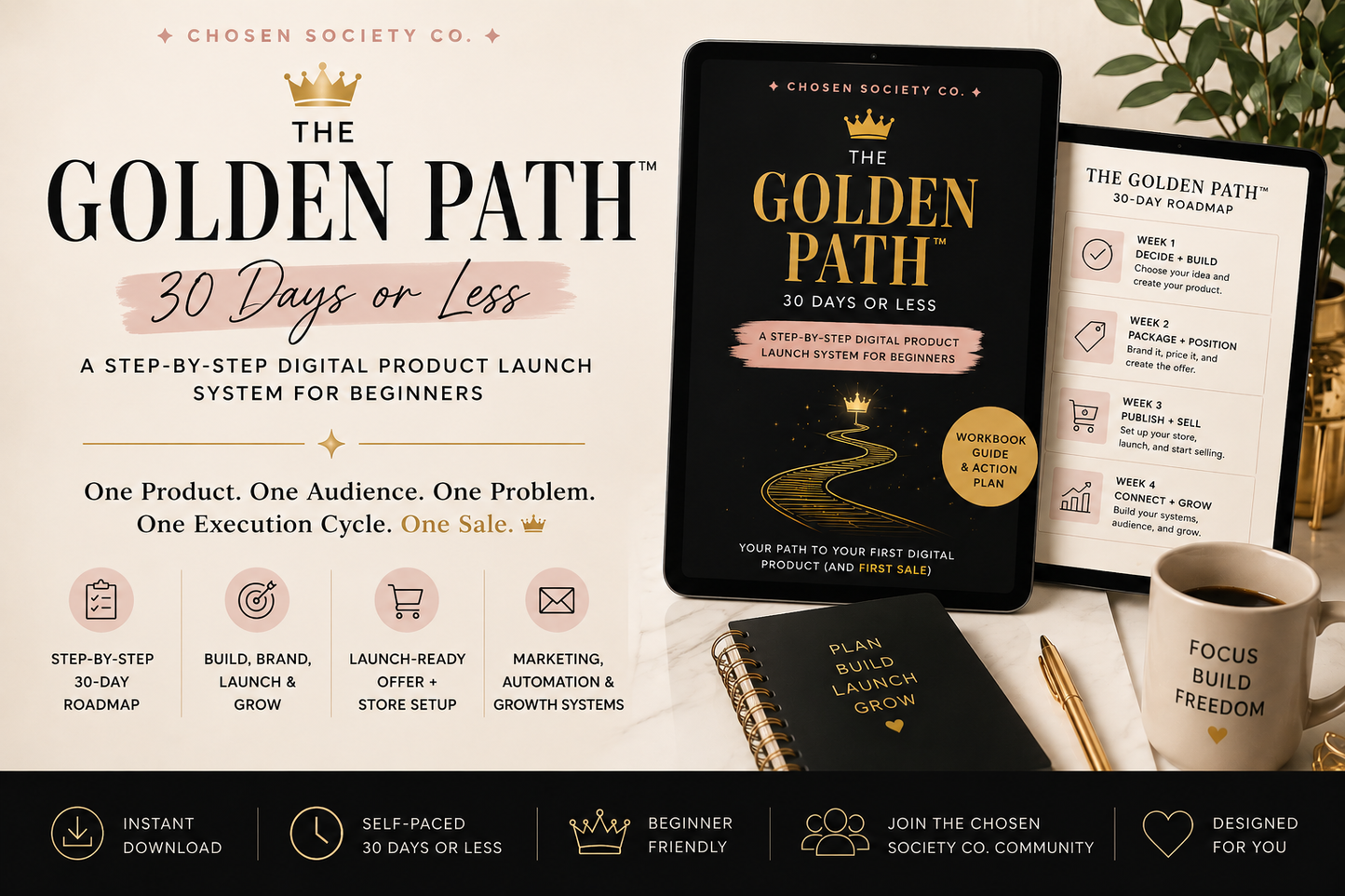 The 30-Day Golden Path™ – Step-by-Step Digital Product Launch Plan for Beginners