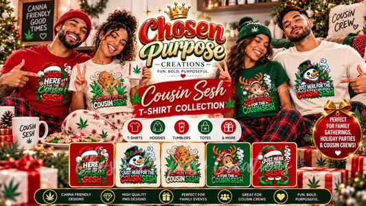 Just Here for the Cousin Sesh PNG Bundle | 5 Christmas Designs for DTF &amp; Sublimation